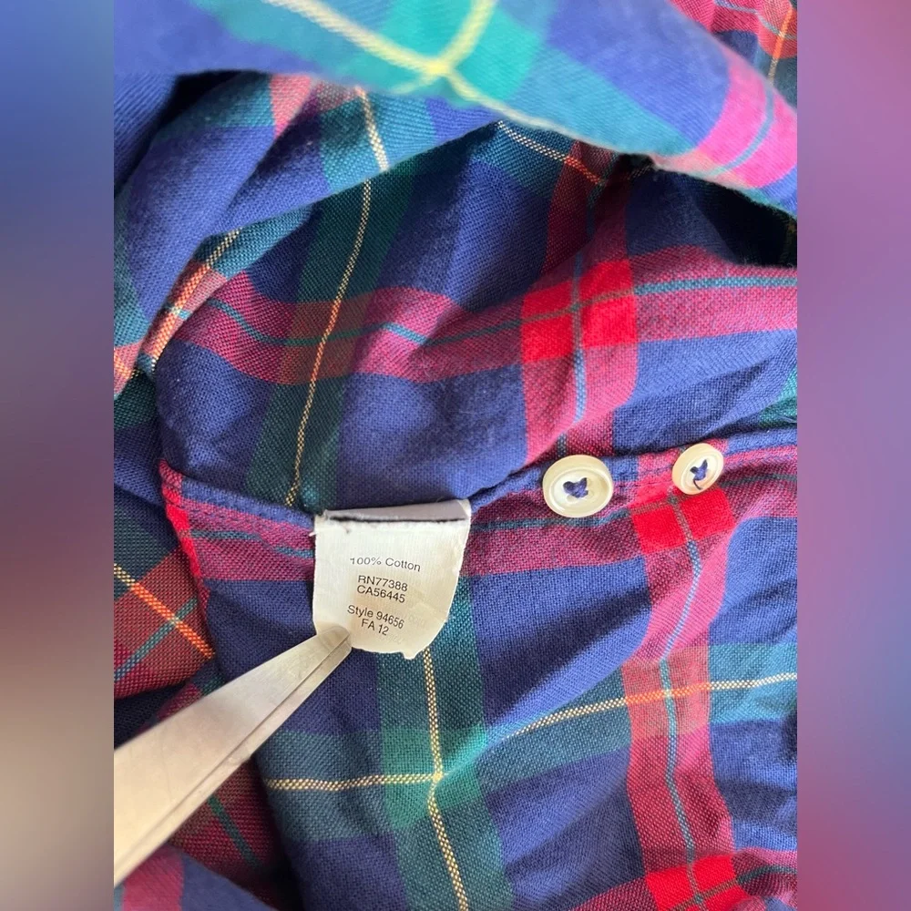 J. Crew Shirt Mens XL Tartan Plaid Oxford Button Down Long Sleeve Preppy Classic